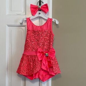 Weissman Pink Sequin Kids Dance Costume